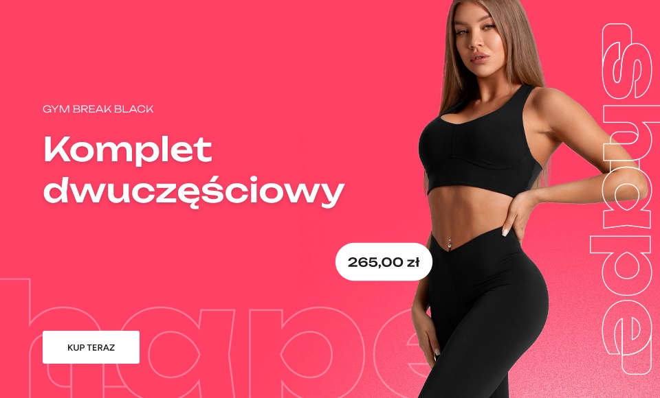 Komplety dwuczęściowe Gym break black
